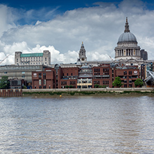 LONDON, ENGLAND - JUNE 15 2016: Amazing view of St. Paul Cathedral in London, England, Great Britain