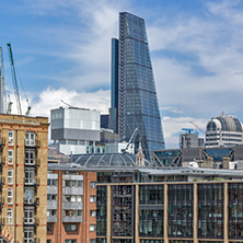 LONDON, ENGLAND - JUNE 15 2016: Panoramic view of Thames River in City of London, England, Great Britain