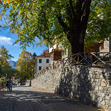 METSOVO, EPIRUS, GREECE - OCTOBER 19 2013: Panoramic view of village of Metsovo near city of Ioannina, Epirus Region, Greece