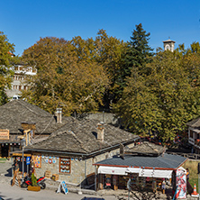 METSOVO, EPIRUS, GREECE - OCTOBER 19 2013: Panoramic view of village of Metsovo near city of Ioannina, Epirus Region, Greece
