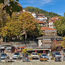 METSOVO, EPIRUS, GREECE - OCTOBER 19 2013: Panoramic view of village of Metsovo near city of Ioannina, Epirus Region, Greece