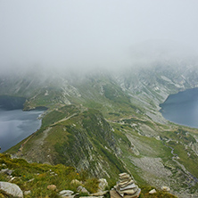 Amazing Landscape of The Kidney and The Eye lakes, The Seven Rila Lakes, Bulgaria