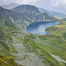 Amazing Landscape of The Kidney lake, The Seven Rila Lakes, Bulgaria