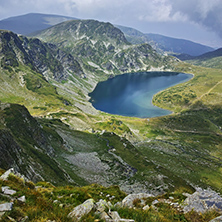 Amazing Landscape of The Kidney lake, The Seven Rila Lakes, Bulgaria