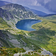 Amazing Landscape of The Kidney lake, The Seven Rila Lakes, Bulgaria