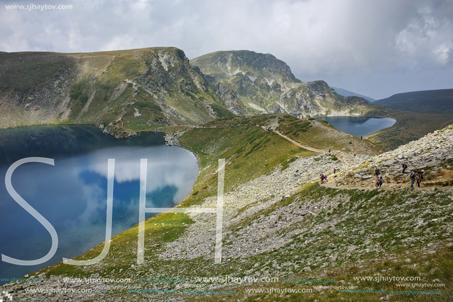 Amazing Landscape of The Eye lake, The Seven Rila Lakes, Bulgaria