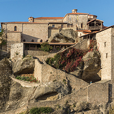 Amazing panorama of Holy Monastery of Great Meteoron in Meteora, Thessaly, Greece