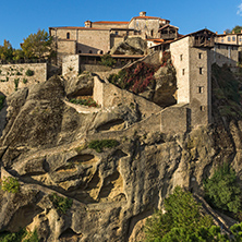 Amazing panorama of Holy Monastery of Great Meteoron in Meteora, Thessaly, Greece