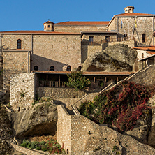 Amazing panorama of Holy Monastery of Great Meteoron in Meteora, Thessaly, Greece