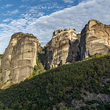 Amazing Panorama of  Holy Monastery of Varlaam in Meteora, Thessaly, Greece