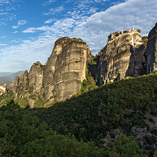 Amazing Panorama of  Holy Monastery of Varlaam in Meteora, Thessaly, Greece