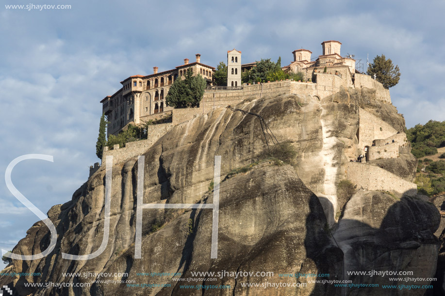 Amazing Panorama of  Holy Monastery of Varlaam in Meteora, Thessaly, Greece