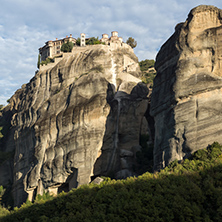 Amazing Panorama of Holy Monastery of Varlaam in Meteora, Thessaly, Greece