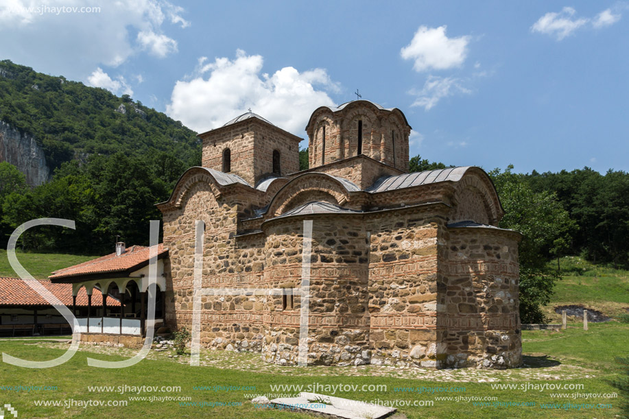 Amazing view of medieval Poganovo Monastery of St. John the Theologian, Serbia