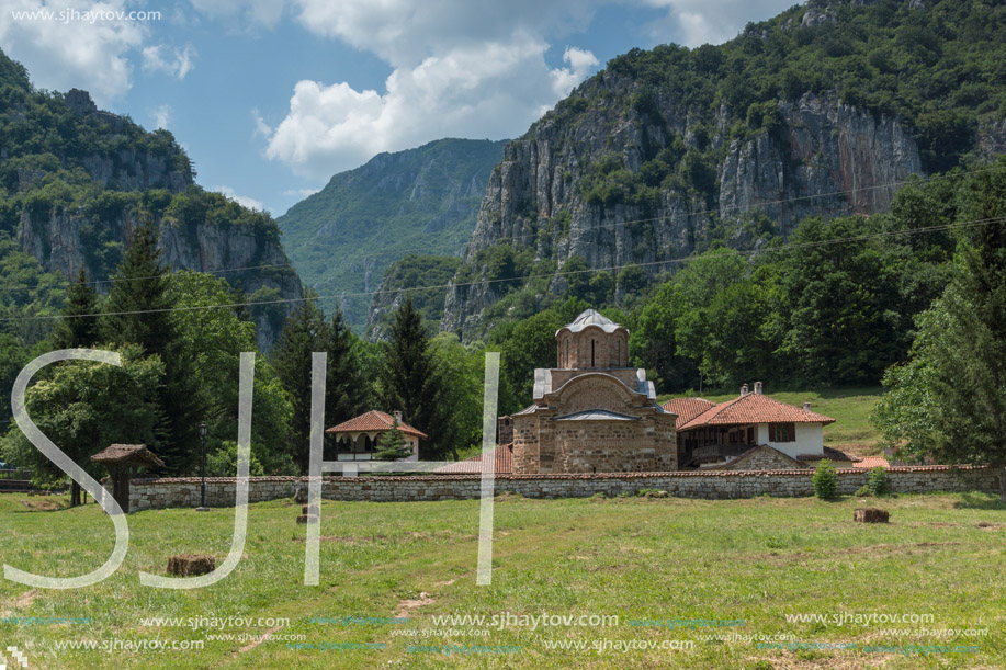 Amazing view of medieval Poganovo Monastery of St. John the Theologian, Serbia