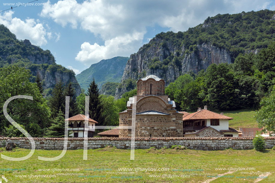 Amazing view of medieval Poganovo Monastery of St. John the Theologian, Serbia