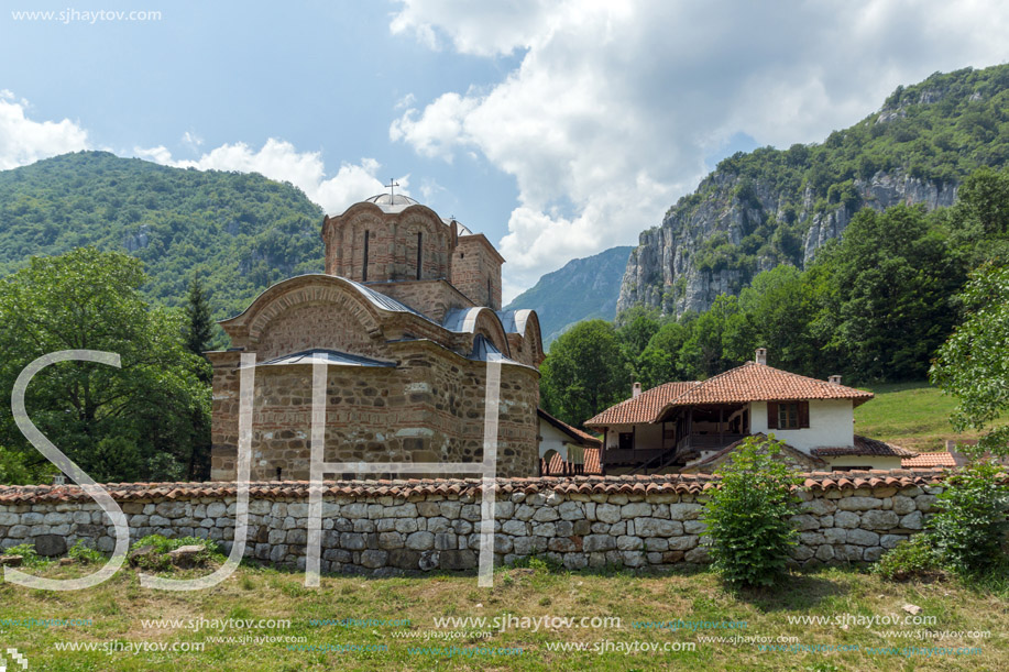 Amazing view of medieval Poganovo Monastery of St. John the Theologian, Serbia