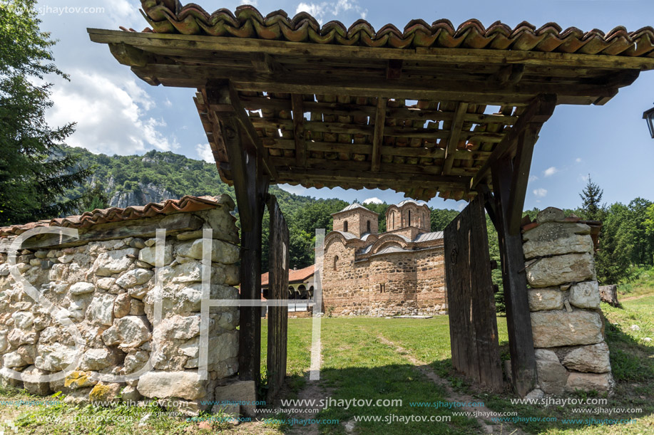 Amazing view of medieval Poganovo Monastery of St. John the Theologian, Serbia