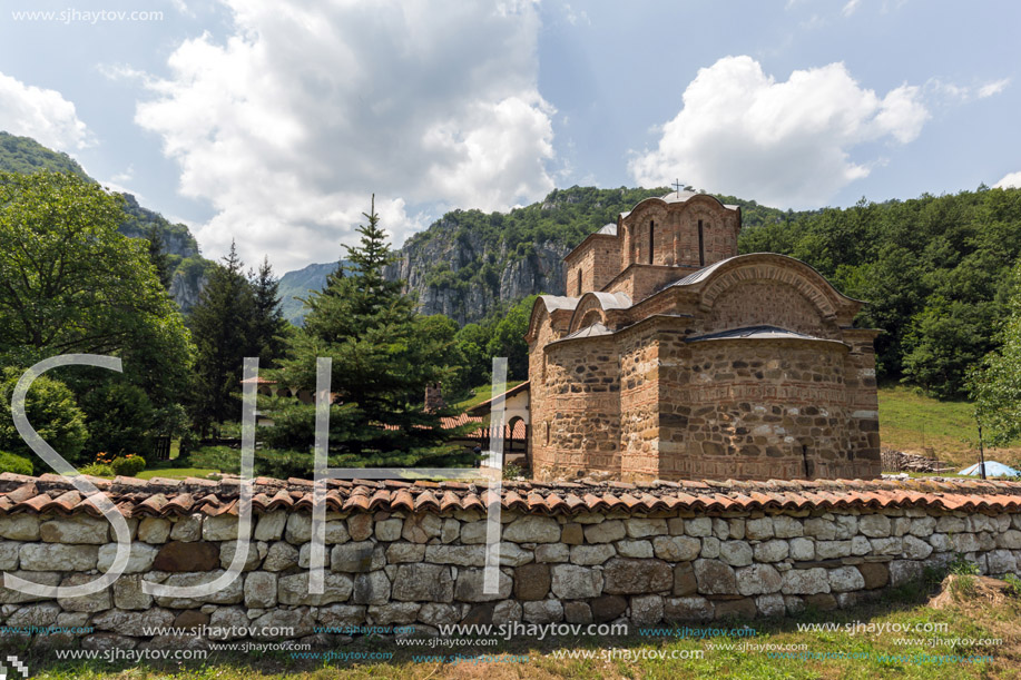 Amazing view of medieval Poganovo Monastery of St. John the Theologian, Serbia