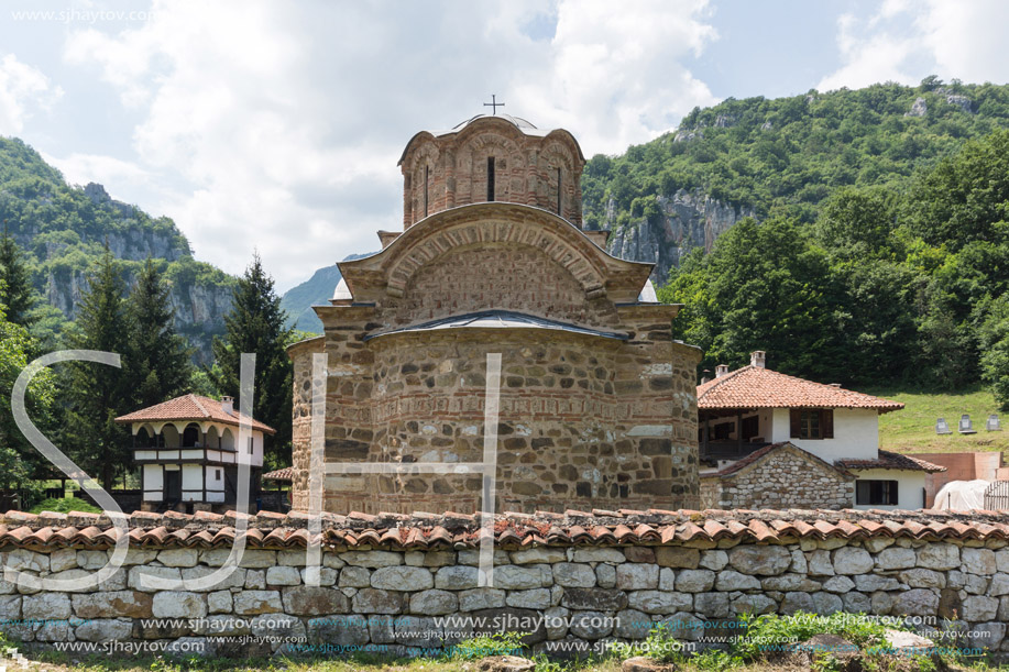 Amazing view of medieval Poganovo Monastery of St. John the Theologian, Serbia