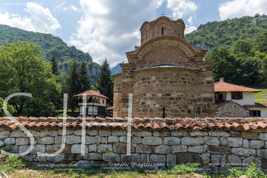 Amazing view of medieval Poganovo Monastery of St. John the Theologian, Serbia