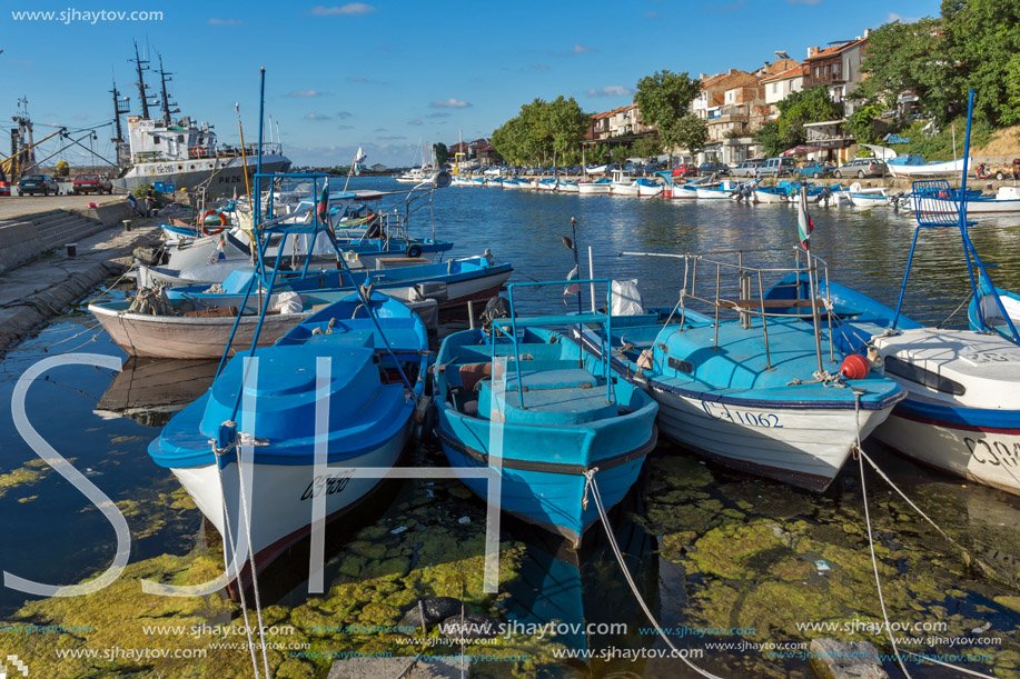 SOZOPOL, BULGARIA - JULY 12, 2016: Amazing Panorama of port of town of Sozopol, Burgas Region, Bulgaria
