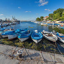 SOZOPOL, BULGARIA - JULY 12, 2016: Amazing Panorama of port of town of Sozopol, Burgas Region, Bulgaria
