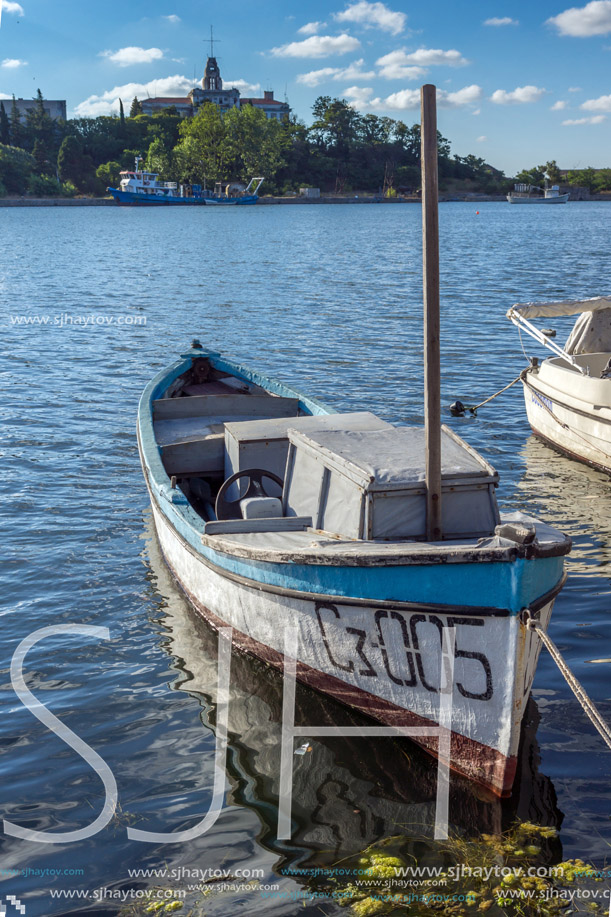 SOZOPOL, BULGARIA - JULY 12, 2016: Amazing Panorama of port of town of Sozopol, Burgas Region, Bulgaria