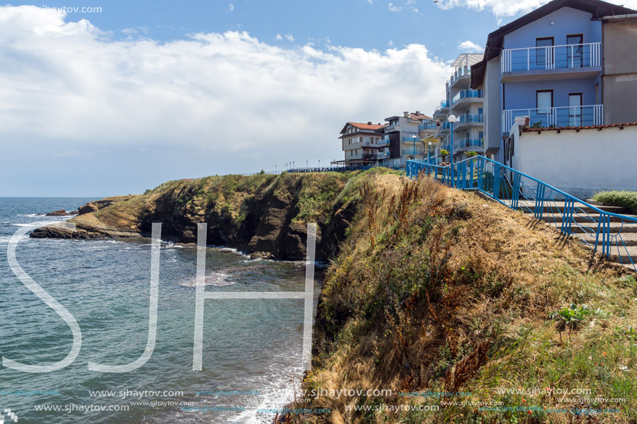 AHTOPOL, BULGARIA - JUNE 30, 2013: Panorama of coastline of town of Ahtopol,  Burgas Region, Bulgaria