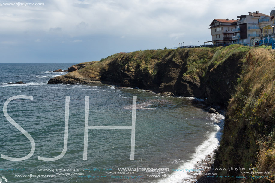 AHTOPOL, BULGARIA - JUNE 30, 2013: Panorama of coastline of town of Ahtopol,  Burgas Region, Bulgaria
