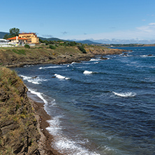 AHTOPOL, BULGARIA - JUNE 30, 2013: Panorama of coastline of town of Ahtopol,  Burgas Region, Bulgaria