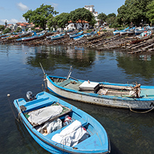 AHTOPOL, BULGARIA - JUNE 30, 2013: Panorama of port of town of Ahtopol,  Burgas Region, Bulgaria