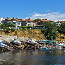 AHTOPOL, BULGARIA - JUNE 30, 2013: Panorama of port of town of Ahtopol,  Burgas Region, Bulgaria