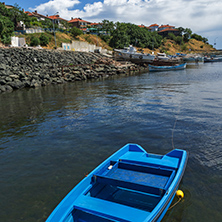 AHTOPOL, BULGARIA - JUNE 30, 2013: Panorama of port of town of Ahtopol,  Burgas Region, Bulgaria