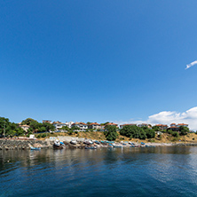 AHTOPOL, BULGARIA - JUNE 30, 2013: Panorama of port of town of Ahtopol,  Burgas Region, Bulgaria
