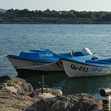 TSAREVO, BULGARIA - JULY 3, 2013:  Old boat at the port of town of Tsarevo, Burgas Region, Bulgaria