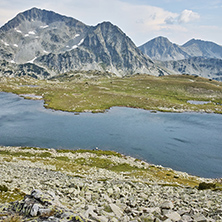 Amazing Landscape of Kamenitsa peak and Tevno Lake, Pirin mountain, Bulgaria