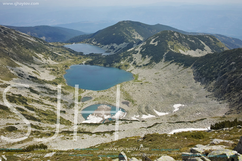 Amazing Panorama to Kremenski lakes, Pirin mountain, Bulgaria