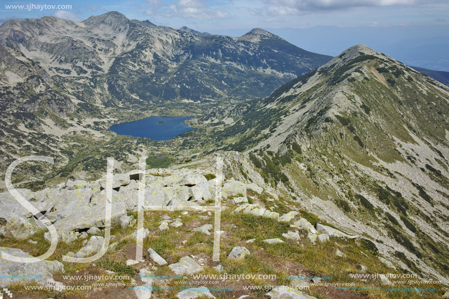 Amazing Panorama to Popovo lake from Dzhano Peak, Pirin mountain, Bulgaria
