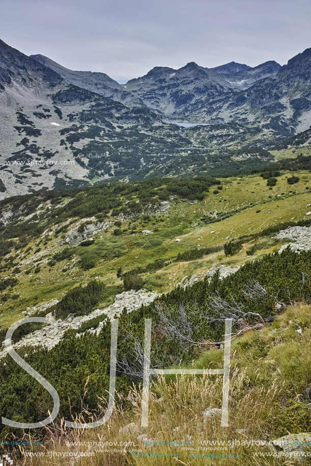 Amazing Panorama of Popovo lake, Dzhangal and Kamenitsa peaks in Pirin Mountain, Bulgaria