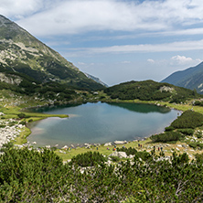 Panoramic view of Muratovo lake, Pirin Mountain, Bulgaria