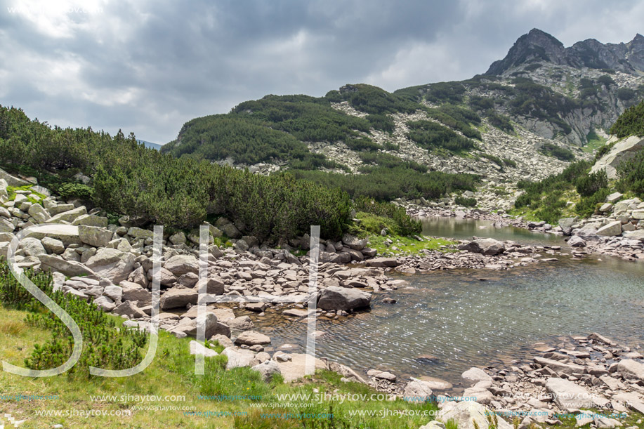 Amazing view of Rocky peaks and Upper  Muratovo lake, Pirin Mountain, Bulgaria