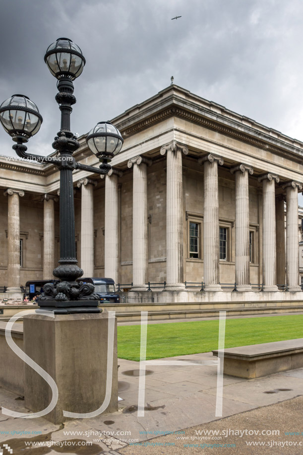 LONDON, ENGLAND - JUNE 16 2016: Outside view of British Museum, City of London, England, Great Britain