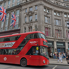 LONDON, ENGLAND - JUNE 16 2016: Clouds over Regent Street, City of London, England, Great Britain