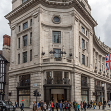 LONDON, ENGLAND - JUNE 16 2016: Clouds over Regent Street, City of London, England, Great Britain