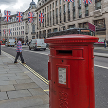 LONDON, ENGLAND - JUNE 16 2016: Clouds over Regent Street, City of London, England, Great Britain