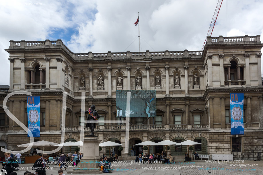 LONDON, ENGLAND - JUNE 16 2016: Royal Academy of Arts, City of London, England, Great Britain