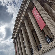 LONDON, ENGLAND - JUNE 16 2016: The National Gallery on Trafalgar Square, London, England, United Kingdom