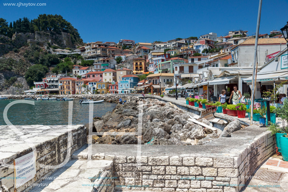 Amazing Panoramic view of town of Parga, Epirus, Greece
