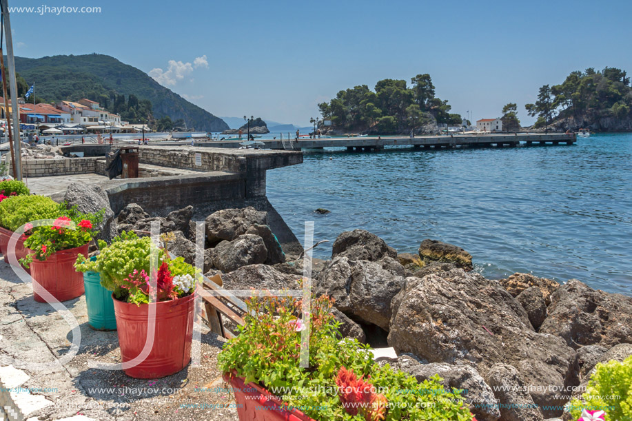 Amazing Panoramic view of town of Parga, Epirus, Greece